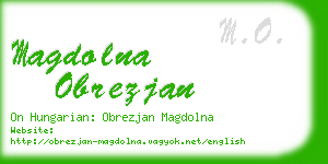 magdolna obrezjan business card